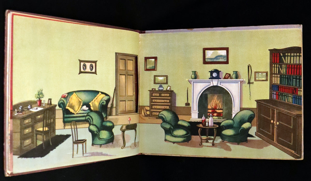 1921 Rare First Edition - My Dolly's Home, Interactive Dollhouse Book by Margarethe Stannard.