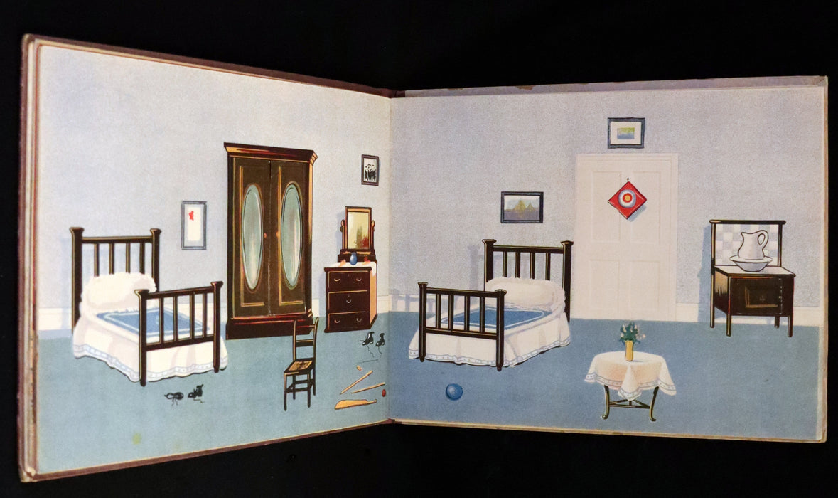 1921 Rare First Edition - My Dolly's Home, Interactive Dollhouse Book by Margarethe Stannard.