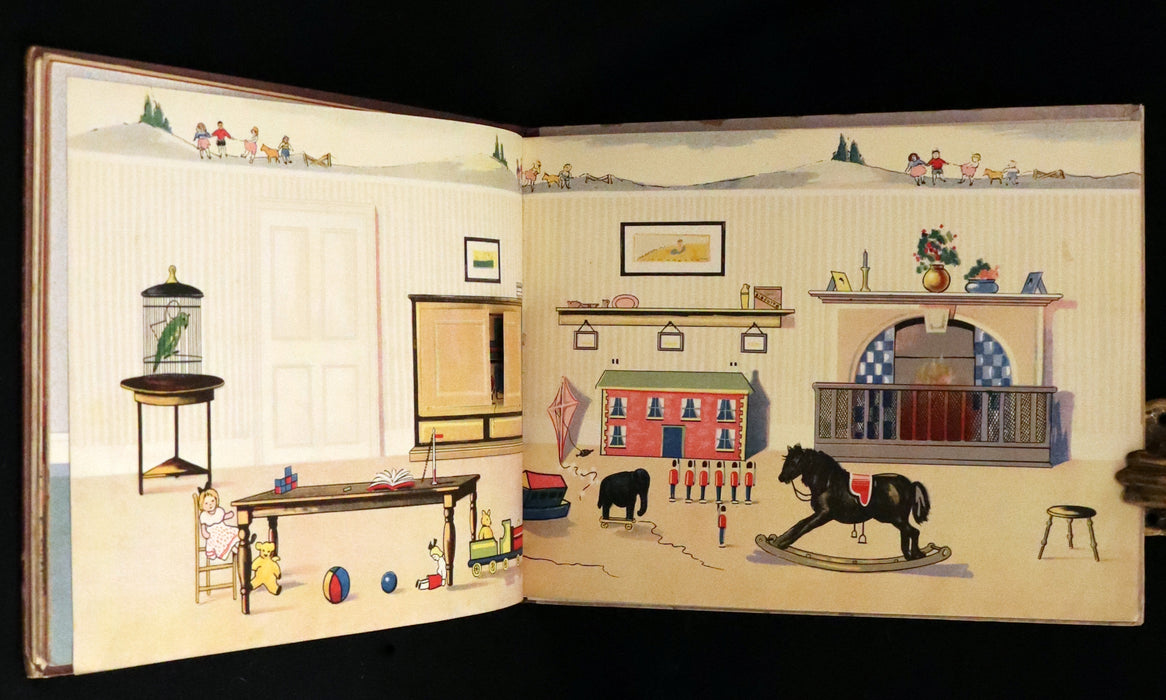 1921 Rare First Edition - My Dolly's Home, Interactive Dollhouse Book by Margarethe Stannard.