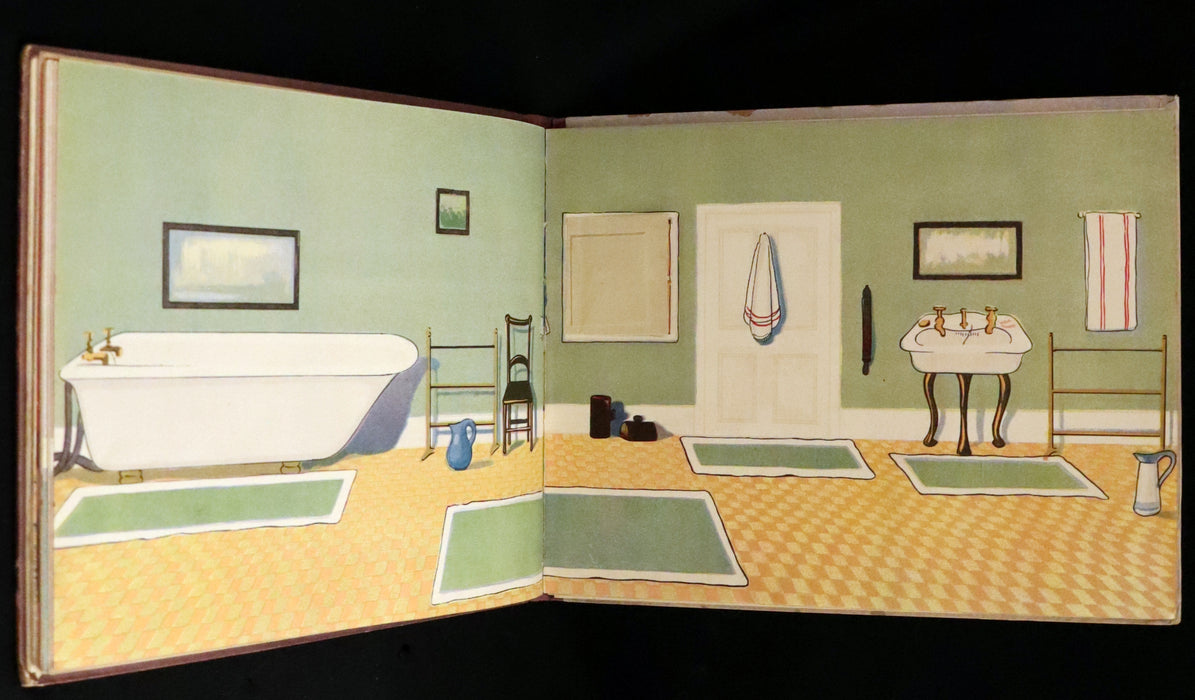 1921 Rare First Edition - My Dolly's Home, Interactive Dollhouse Book by Margarethe Stannard.