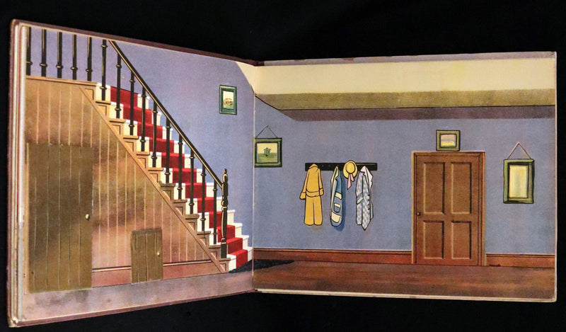 1921 Rare First Edition - My Dolly's Home, Interactive Dollhouse Book by Margarethe Stannard.