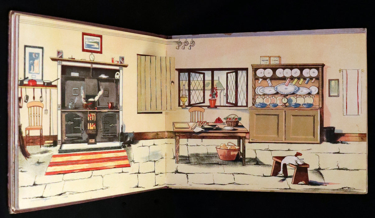 1921 Rare First Edition - My Dolly's Home, Interactive Dollhouse Book by Margarethe Stannard.