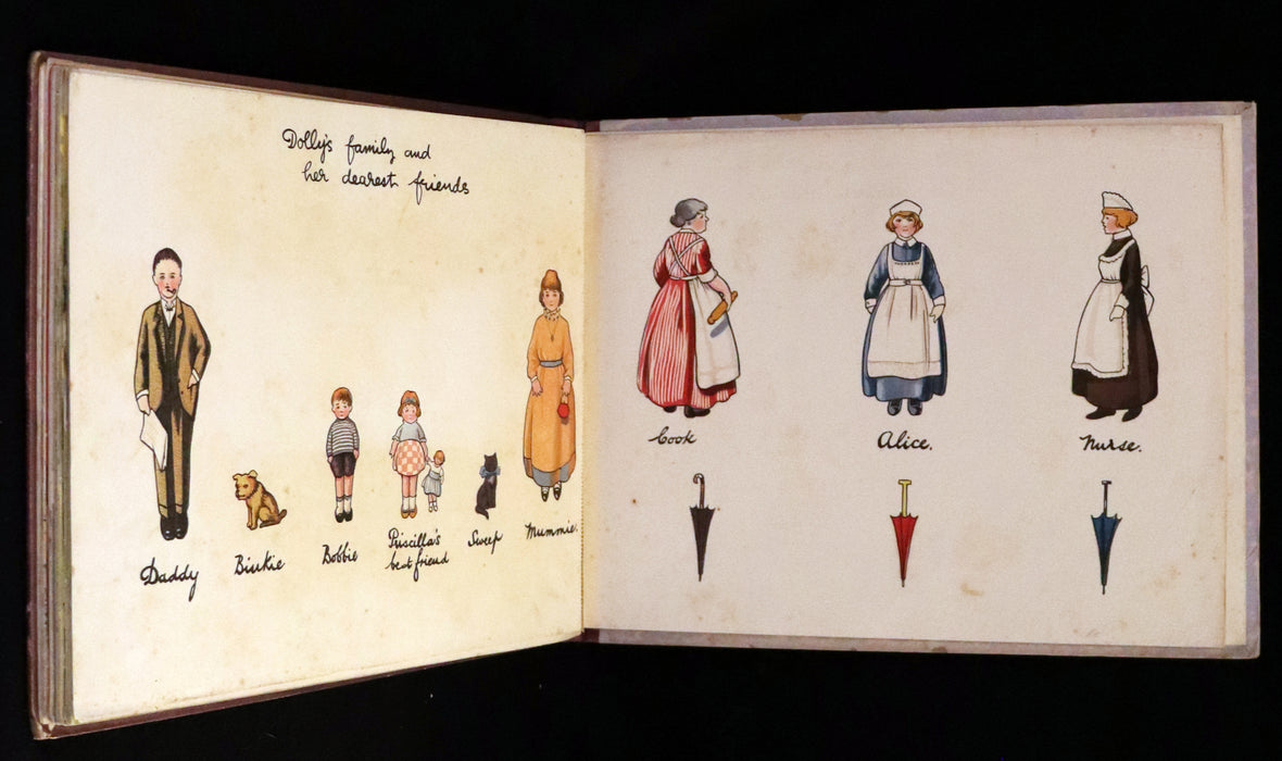 1921 Rare First Edition - My Dolly's Home, Interactive Dollhouse Book by Margarethe Stannard.