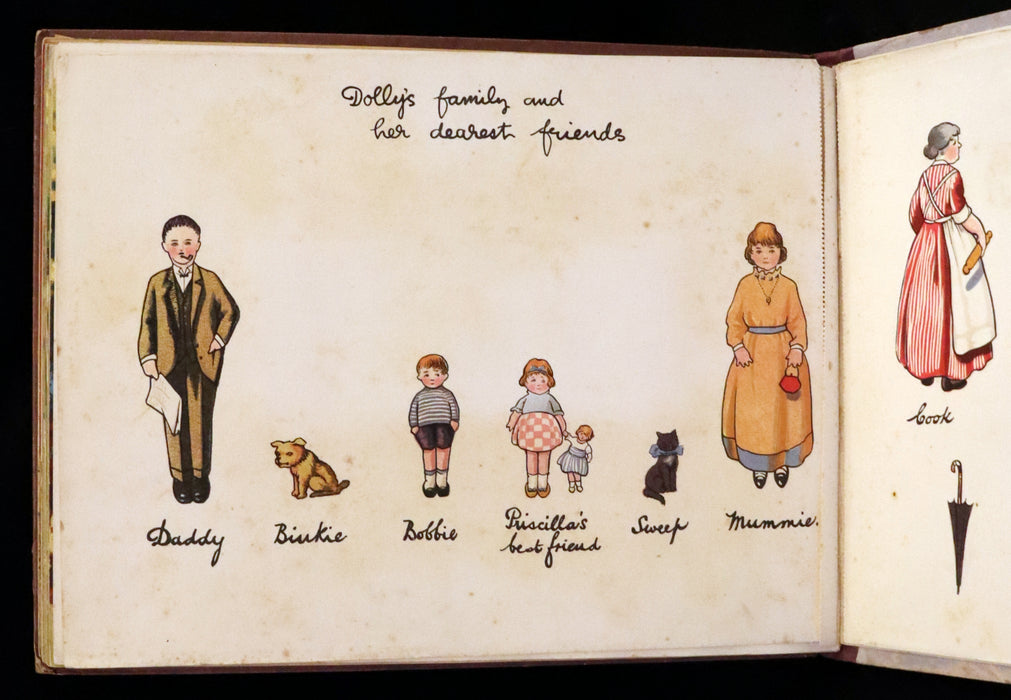 1921 Rare First Edition - My Dolly's Home, Interactive Dollhouse Book by Margarethe Stannard.