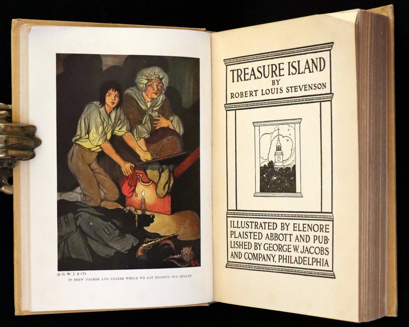 1920 Rare George W. Jacobs Edition - Treasure Island illustrated by Elenore Plaisted Abbott.