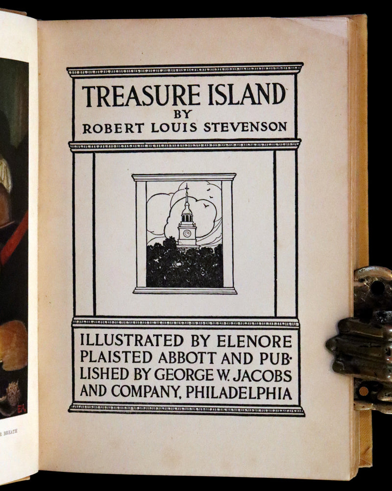 1920 Rare George W. Jacobs Edition - Treasure Island illustrated by Elenore Plaisted Abbott.