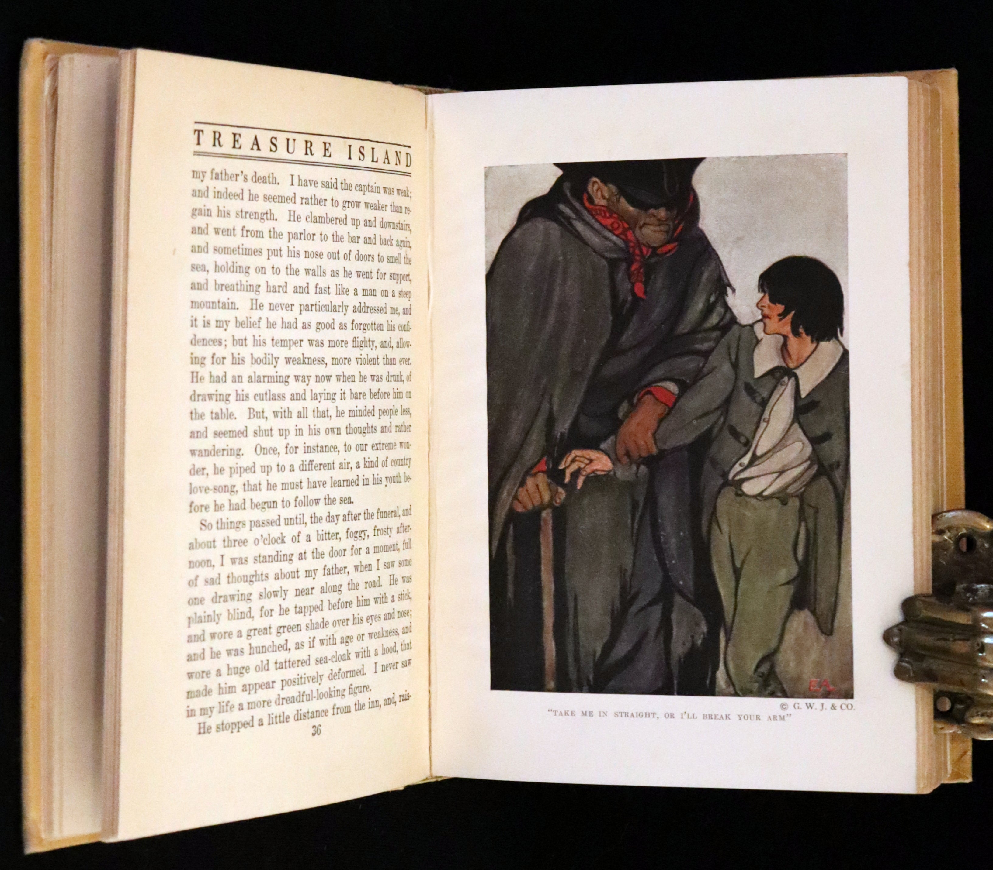 1920 Rare George W. Jacobs Edition - Treasure Island illustrated