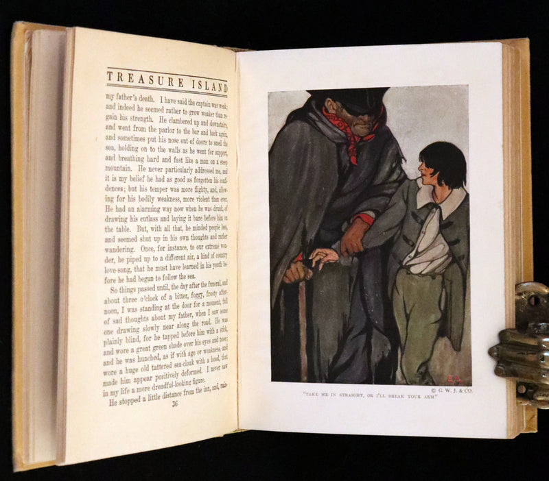 1920 Rare George W. Jacobs Edition - Treasure Island illustrated by Elenore Plaisted Abbott.