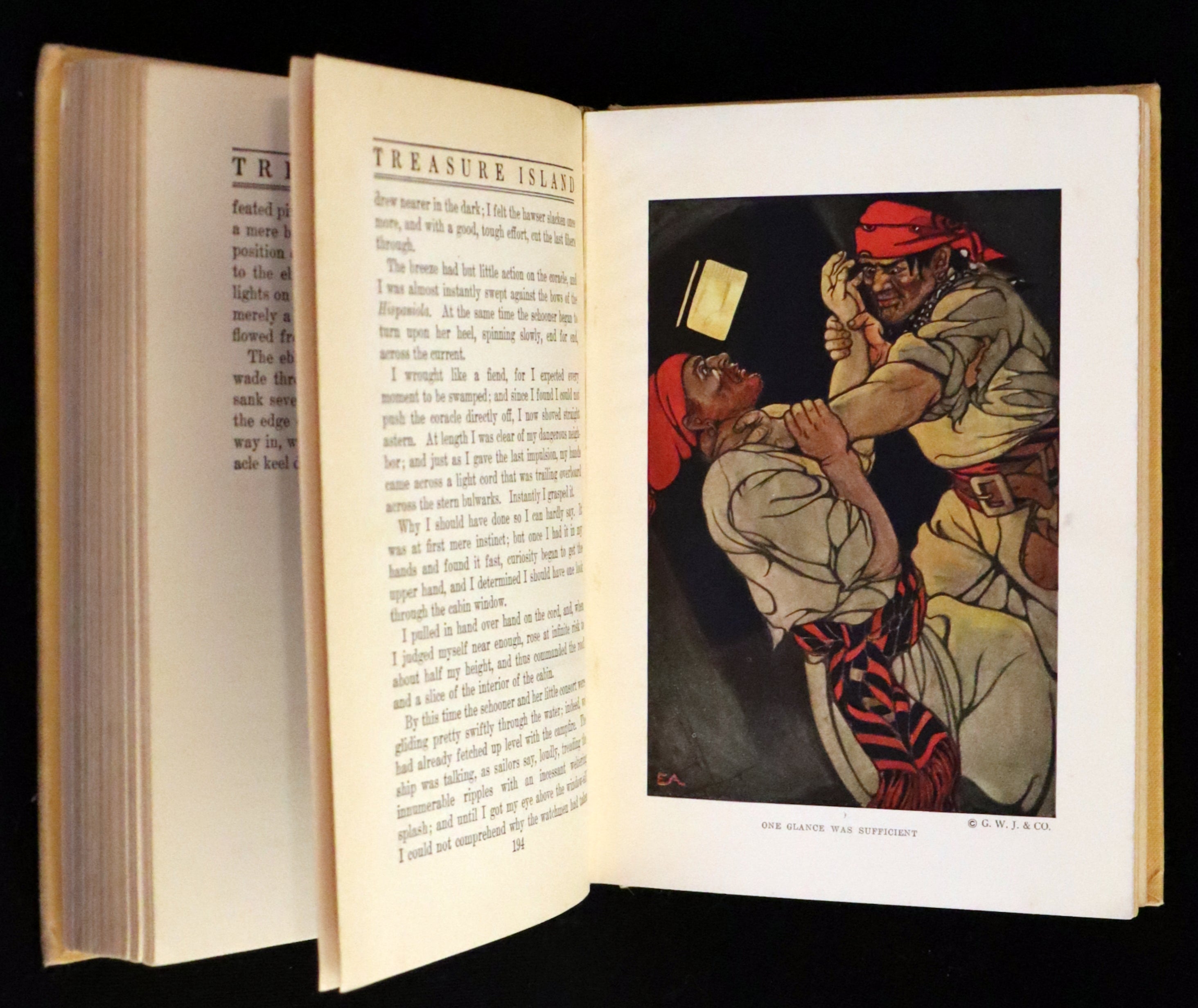1920 Rare George W. Jacobs Edition - Treasure Island illustrated