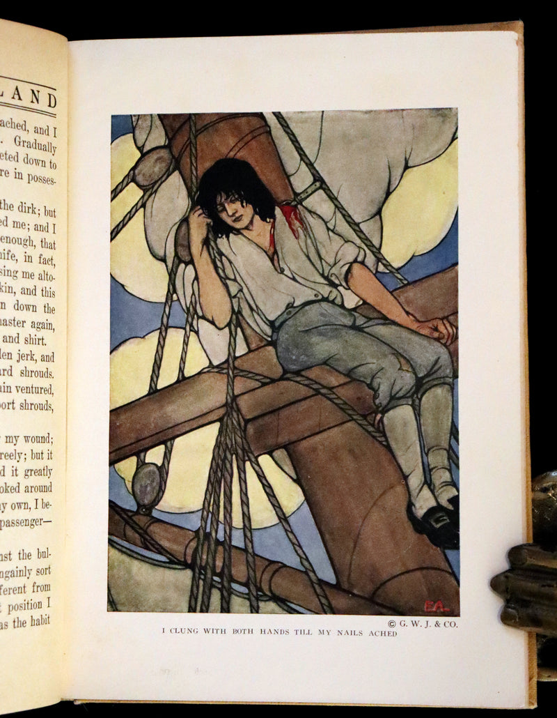 1920 Rare George W. Jacobs Edition - Treasure Island illustrated by Elenore Plaisted Abbott.