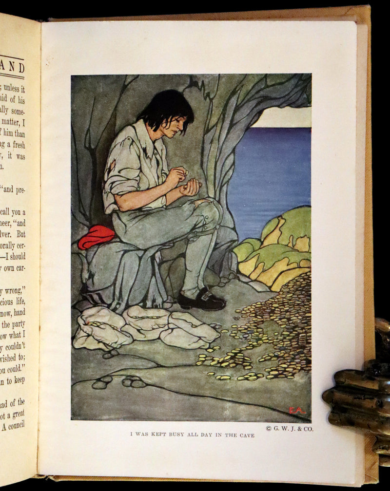1920 Rare George W. Jacobs Edition - Treasure Island illustrated by Elenore Plaisted Abbott.