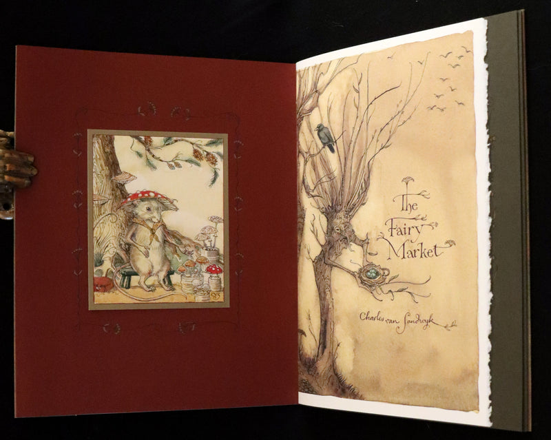 2009 Scarce Signed First Edition - The Fairy Market by Charles van Sandwyk dedicated to Arthur Rackham.