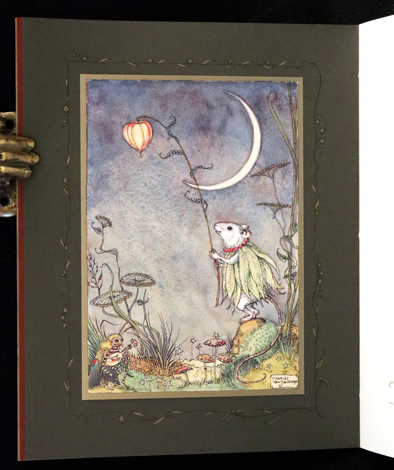 2009 Scarce Signed First Edition - The Fairy Market by Charles van Sandwyk dedicated to Arthur Rackham.