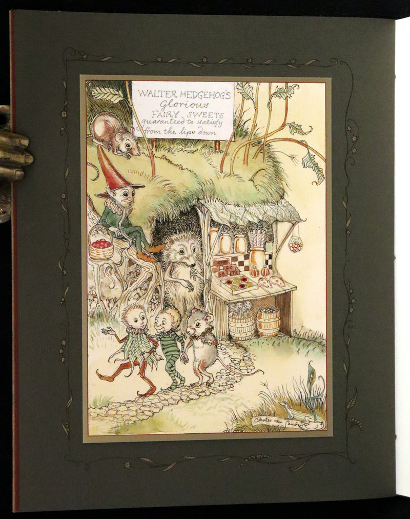 2009 Scarce Signed First Edition - The Fairy Market by Charles van Sandwyk dedicated to Arthur Rackham.
