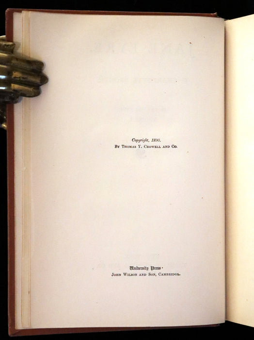 1890 Rare Victorian Edition - Jane Eyre. An Autobiography by Charlotte Brontë. Illustrated.