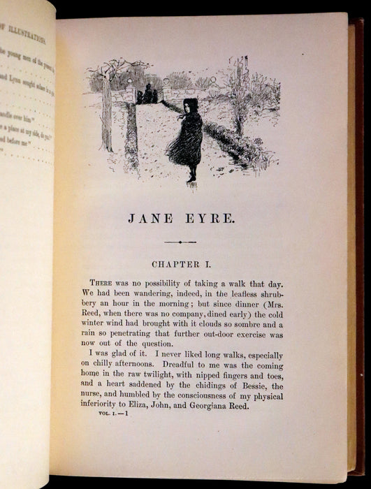 1890 Rare Victorian Edition - Jane Eyre. An Autobiography by Charlotte Brontë. Illustrated.