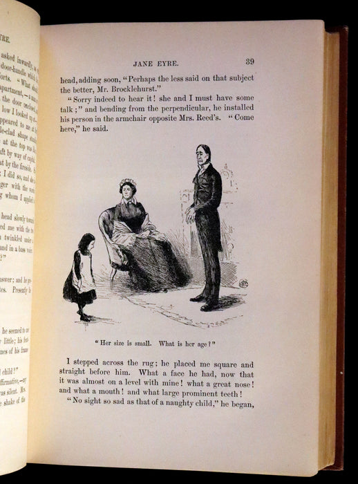 1890 Rare Victorian Edition - Jane Eyre. An Autobiography by Charlotte Brontë. Illustrated.