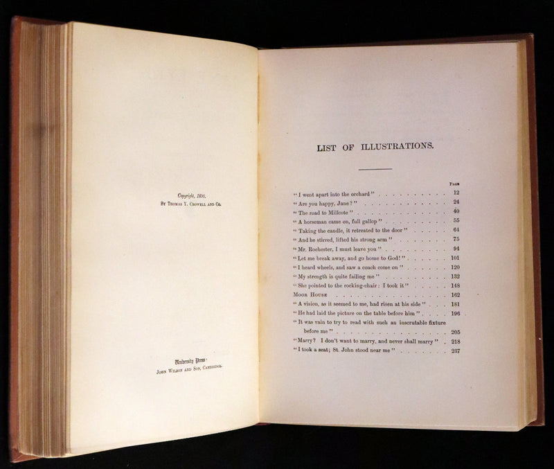 1890 Rare Victorian Edition - Jane Eyre. An Autobiography by Charlotte Brontë. Illustrated.