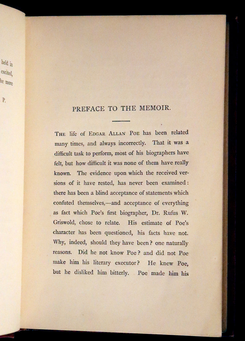 1875 Rare Victorian Edition - Complete Poems by Edgar Allan POE (The Raven, Lenore, Ulalume, ...).