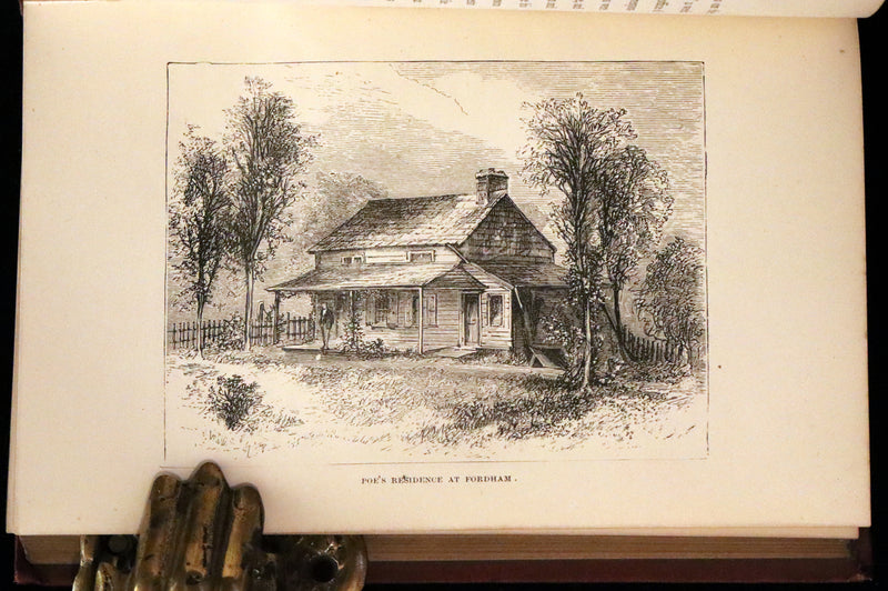 1875 Rare Victorian Edition - Complete Poems by Edgar Allan POE (The Raven, Lenore, Ulalume, ...).