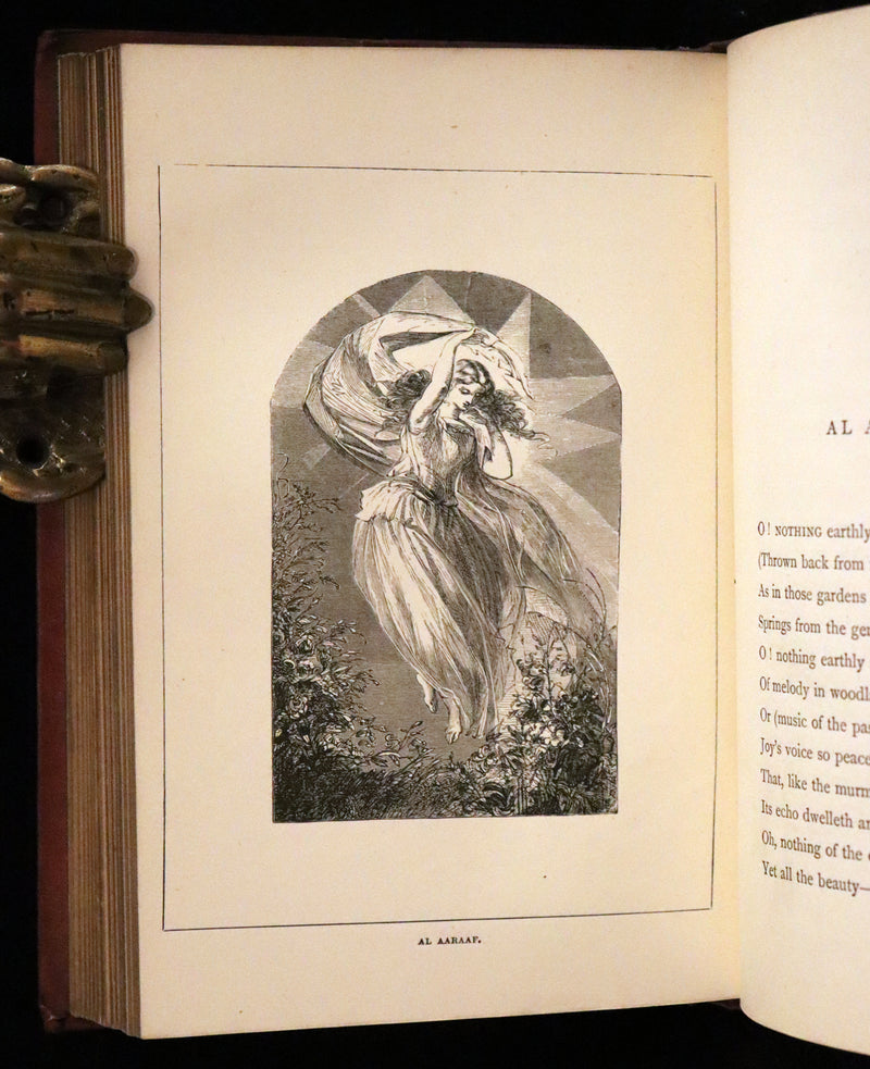 1875 Rare Victorian Edition - Complete Poems by Edgar Allan POE (The Raven, Lenore, Ulalume, ...).