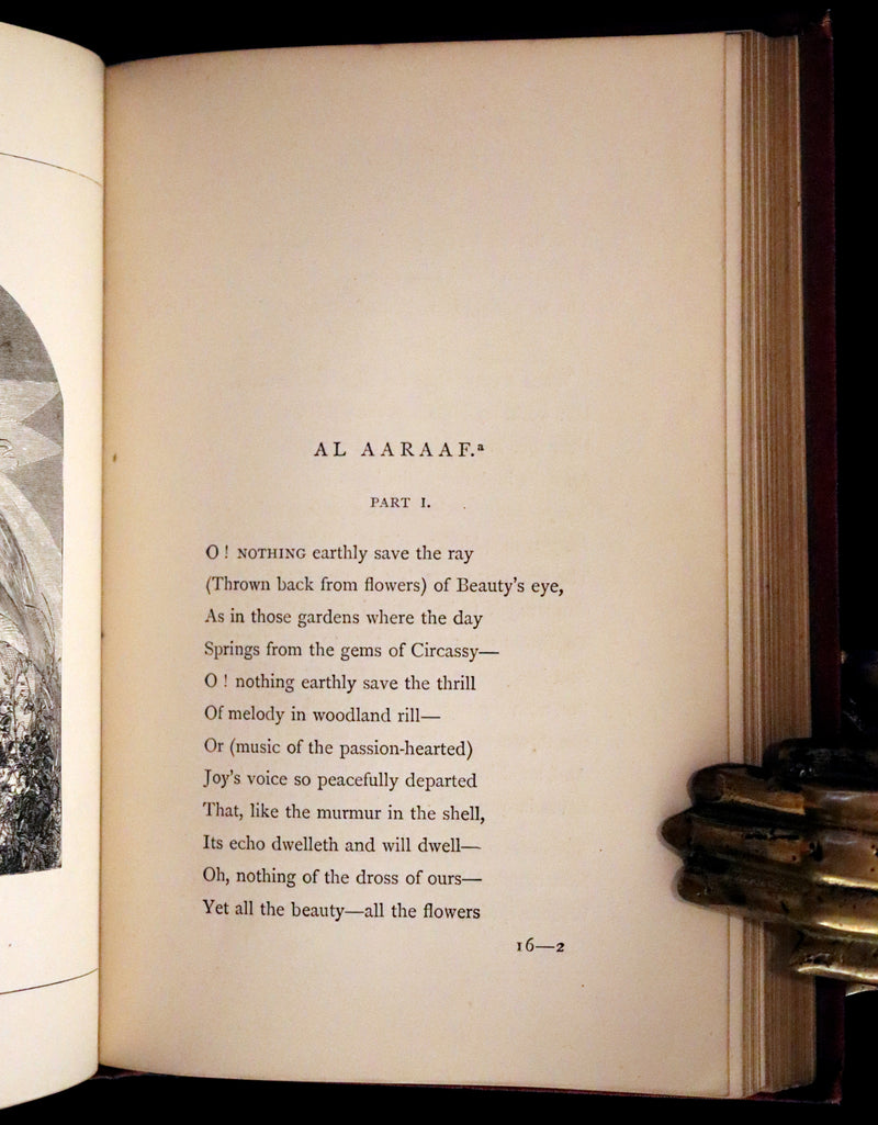 1875 Rare Victorian Edition - Complete Poems by Edgar Allan POE (The Raven, Lenore, Ulalume, ...).
