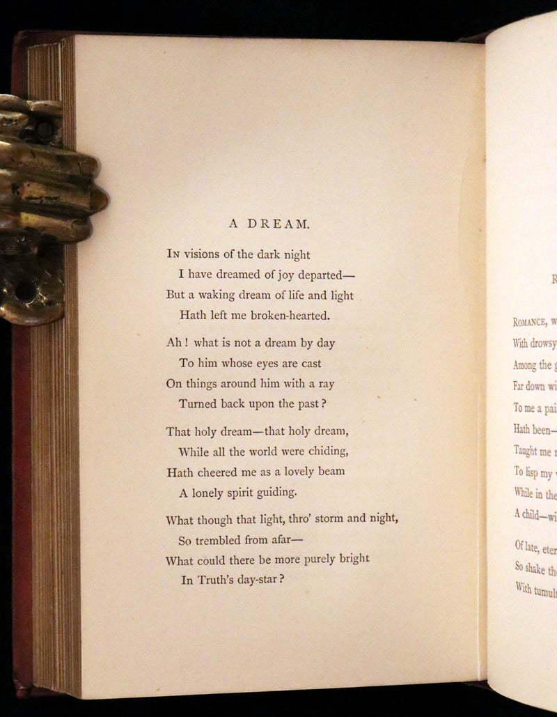 1875 Rare Victorian Edition - Complete Poems by Edgar Allan POE (The Raven, Lenore, Ulalume, ...).