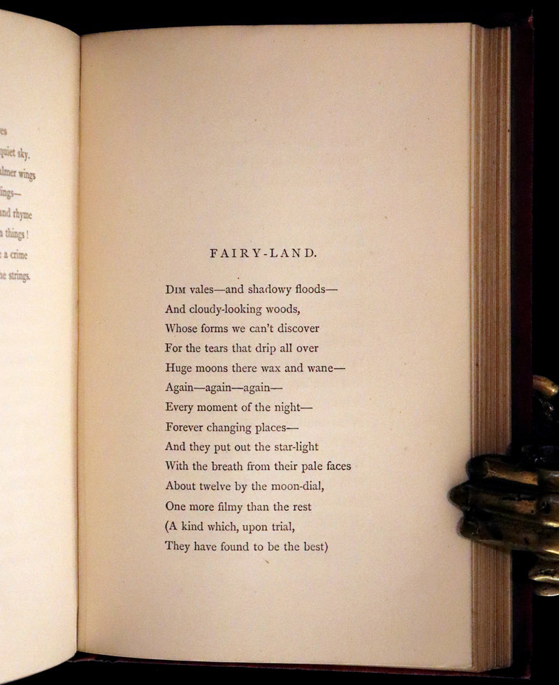 1875 Rare Victorian Edition - Complete Poems by Edgar Allan POE (The Raven, Lenore, Ulalume, ...).