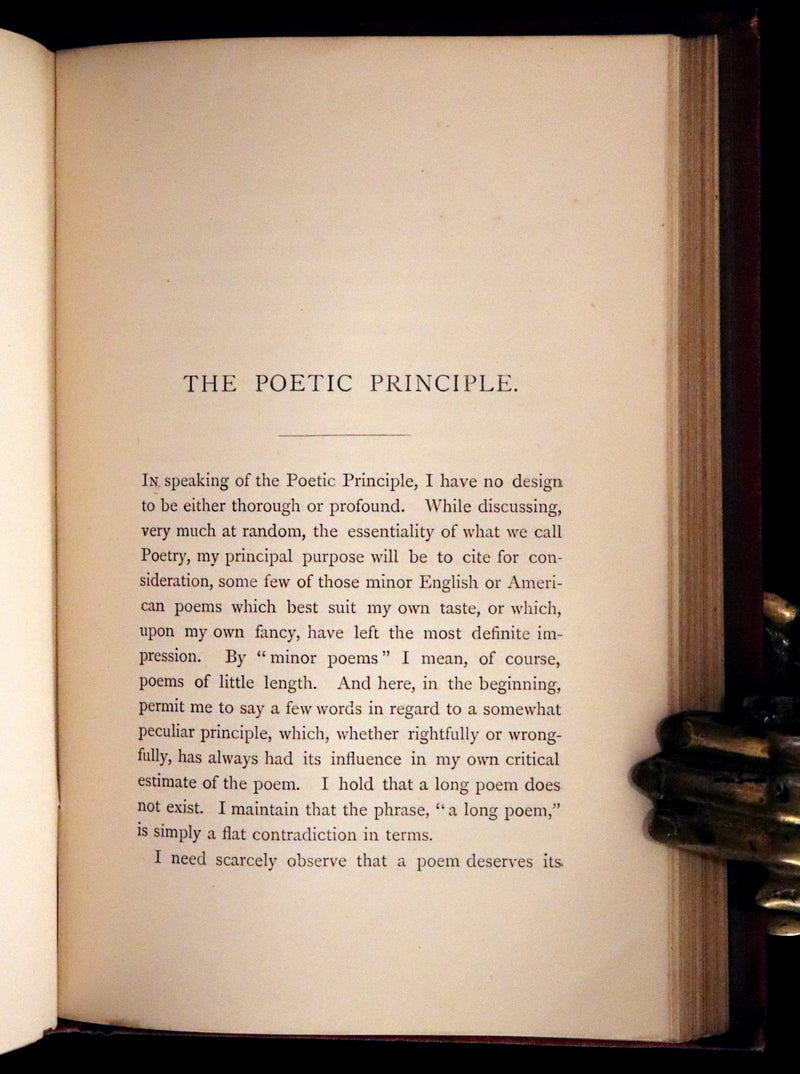 1875 Rare Victorian Edition - Complete Poems by Edgar Allan POE (The Raven, Lenore, Ulalume, ...).
