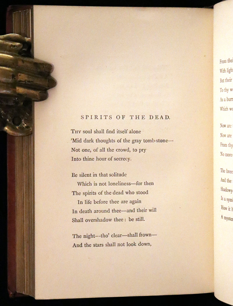 1875 Rare Victorian Edition - Complete Poems by Edgar Allan POE (The Raven, Lenore, Ulalume, ...).