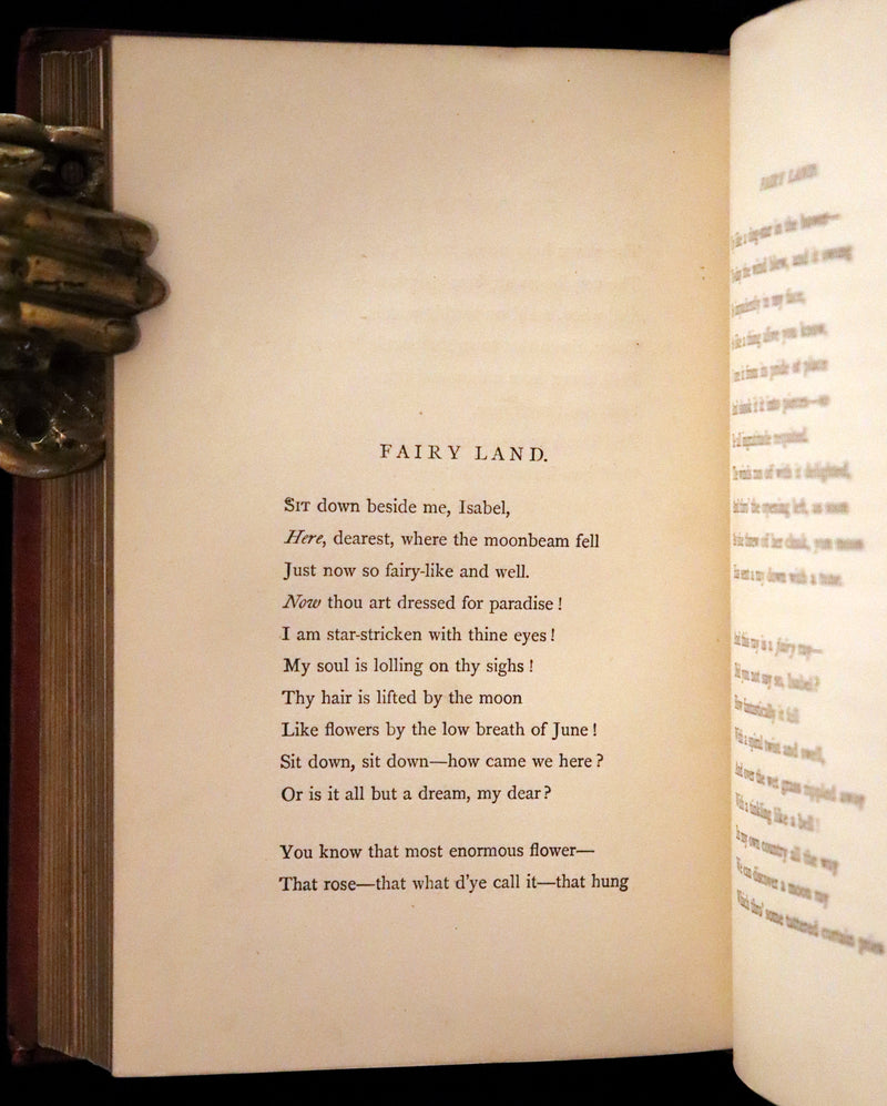 1875 Rare Victorian Edition - Complete Poems by Edgar Allan POE (The Raven, Lenore, Ulalume, ...).