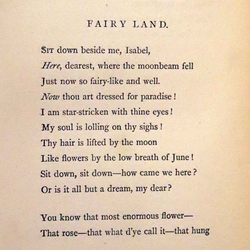 1875 Rare Victorian Edition - Complete Poems by Edgar Allan POE (The Raven, Lenore, Ulalume, ...).