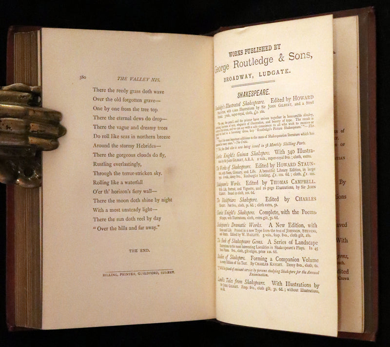 1875 Rare Victorian Edition - Complete Poems by Edgar Allan POE (The Raven, Lenore, Ulalume, ...).