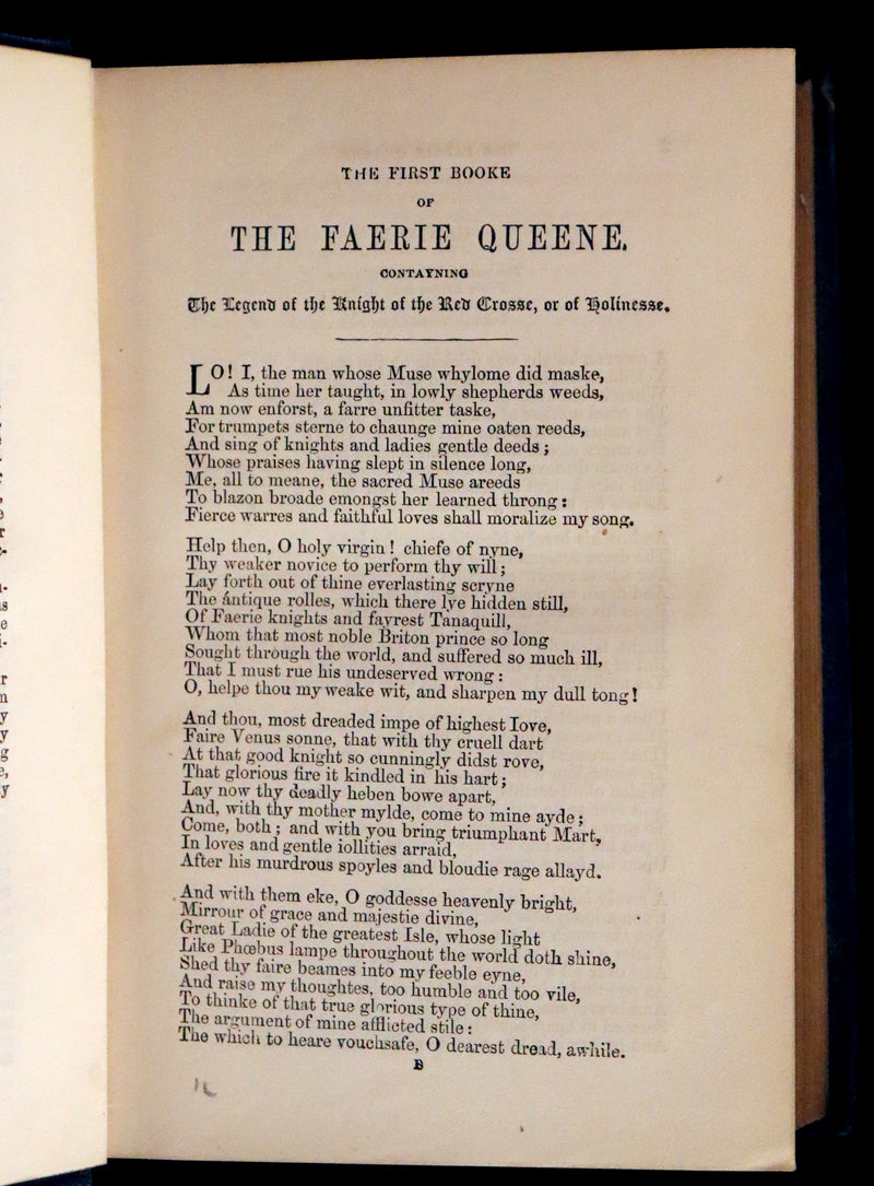 1866 Rare Book - The FAERIE QUEENE by Edmund Spenser, Illustrated by Edward Corbould.