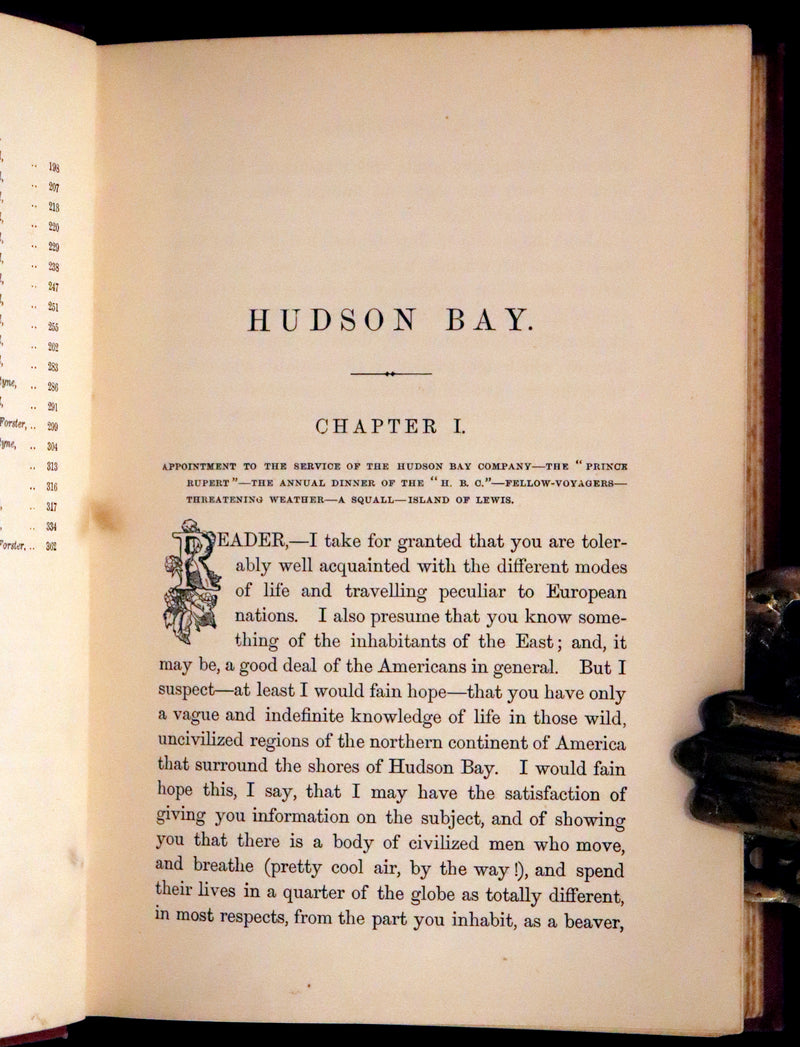 1886 Scarce edition - Hudson Bay; or, Everyday Life in the Wilds of North America by Robert Michael Ballantyne.