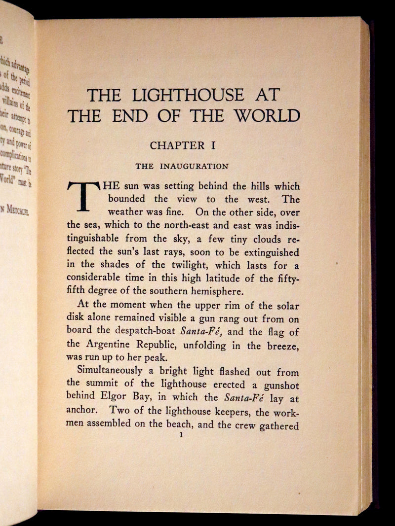 1924 Rare First US Edition - JULES VERNE, The Lighthouse at the End of the World.