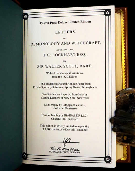 2023 Deluxe Limited Edition - (1830) Letters on Demonology and Witchcraft by Sir Walter Scott, Illustrated by George Cruikshank.