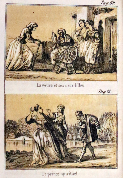 1857 Scarce French Book - Contes des Fées, Fairy Tales including Beauty and the Beast by Madame Leprince de Beaumont.