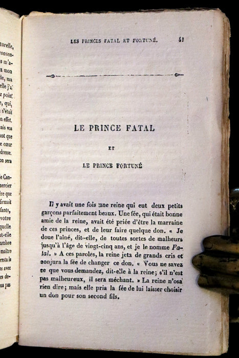 1857 Scarce French Book - Contes des Fées, Fairy Tales including Beauty and the Beast by Madame Leprince de Beaumont.