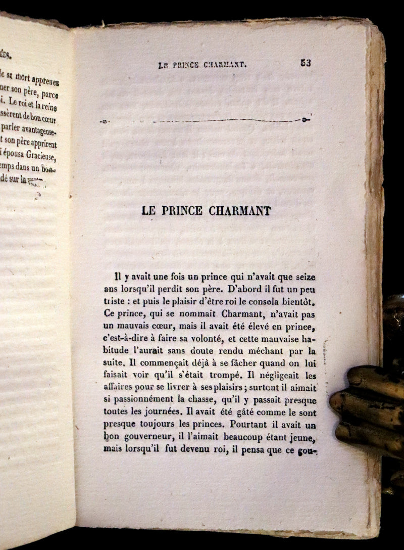 1857 Scarce French Book - Contes des Fées, Fairy Tales including Beauty and the Beast by Madame Leprince de Beaumont.
