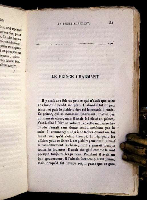 1857 Scarce French Book - Contes des Fées, Fairy Tales including Beauty and the Beast by Madame Leprince de Beaumont.