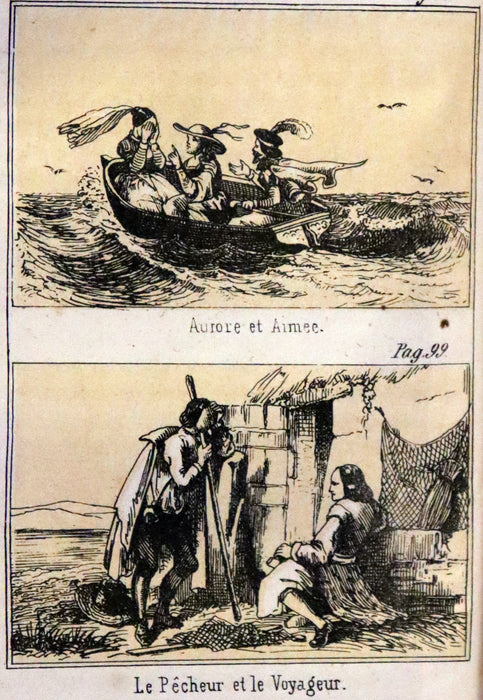 1857 Scarce French Book - Contes des Fées, Fairy Tales including Beauty and the Beast by Madame Leprince de Beaumont.