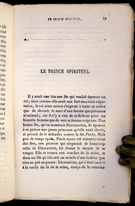 1857 Scarce French Book - Contes des Fées, Fairy Tales including Beauty and the Beast by Madame Leprince de Beaumont.