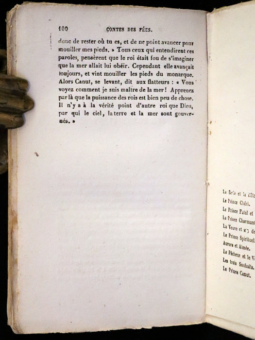 1857 Scarce French Book - Contes des Fées, Fairy Tales including Beauty and the Beast by Madame Leprince de Beaumont.