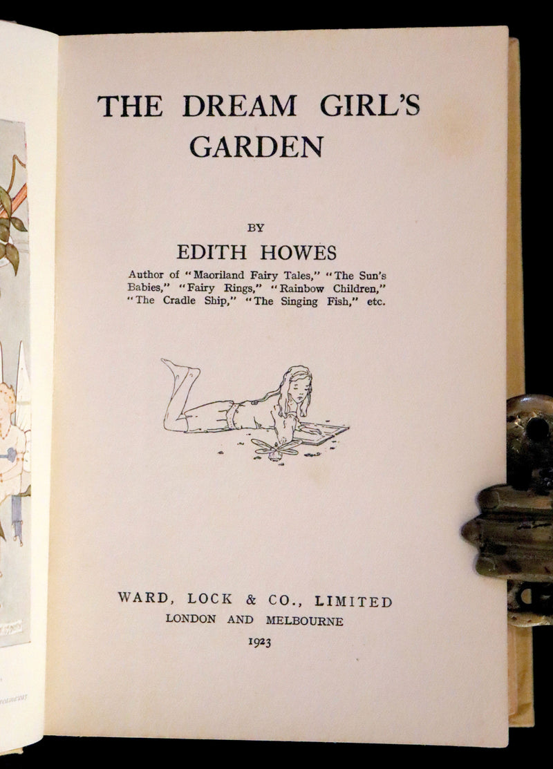 1923 Rare  First Edition - The Dream Girl's Garden by Edith Howes illustrated by D. Osborn.