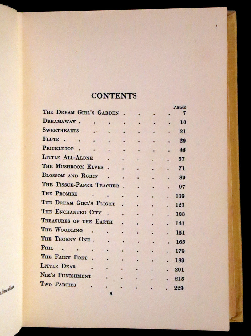 1923 Rare  First Edition - The Dream Girl's Garden by Edith Howes illustrated by D. Osborn.