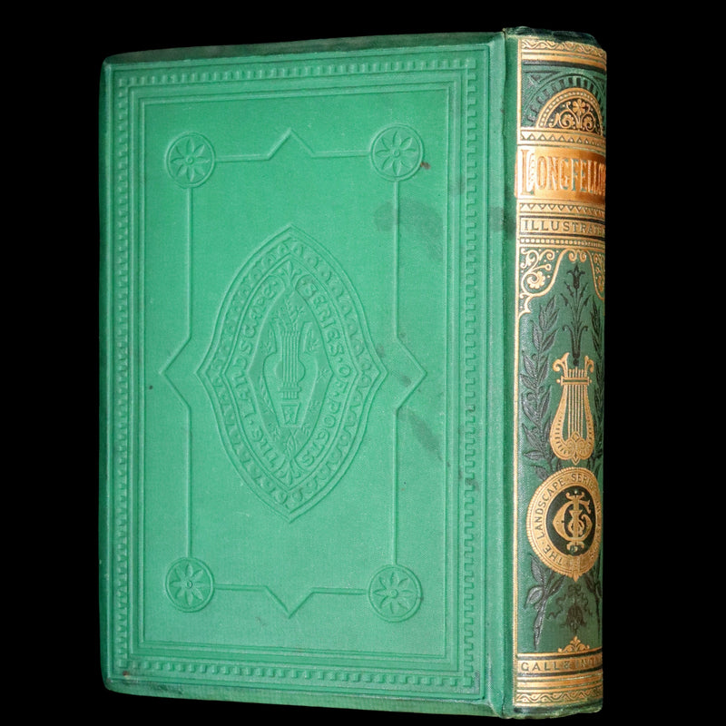 1880 Nice Victorian Binding - The Poetical Works of Henry Wadsworth Longfellow. Illustrated.