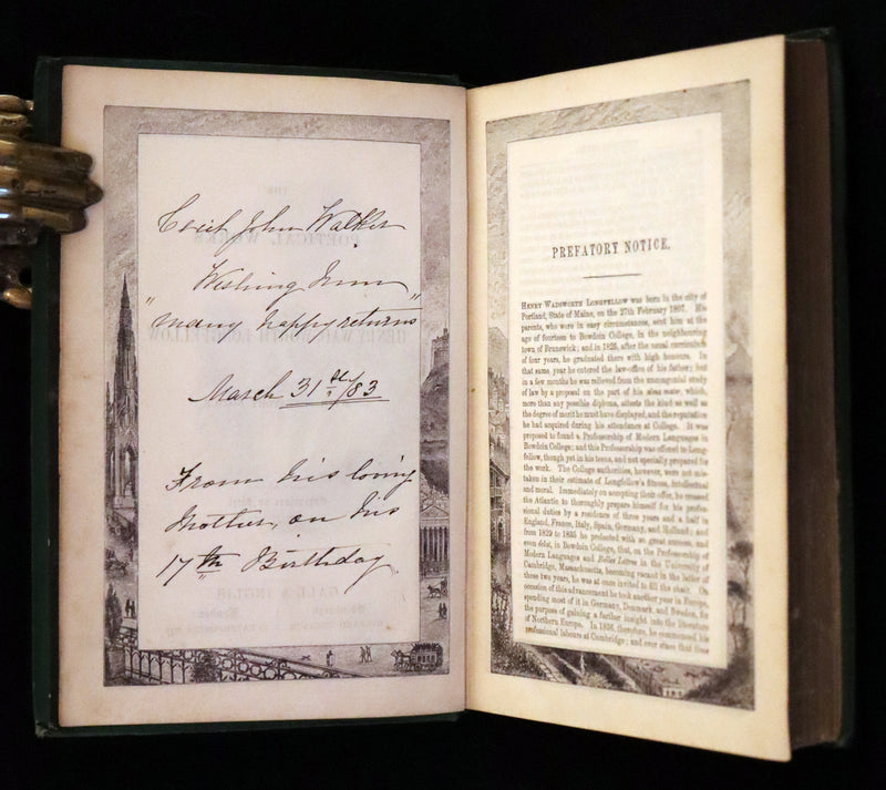 1880 Nice Victorian Binding - The Poetical Works of Henry Wadsworth Longfellow. Illustrated.