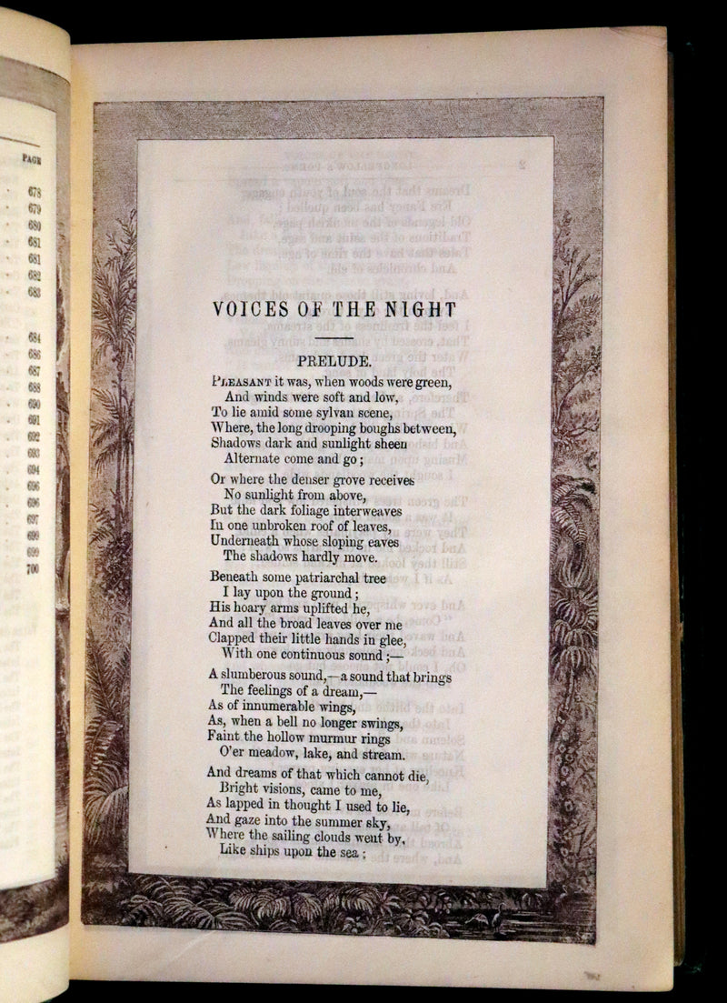 1880 Nice Victorian Binding - The Poetical Works of Henry Wadsworth Longfellow. Illustrated.