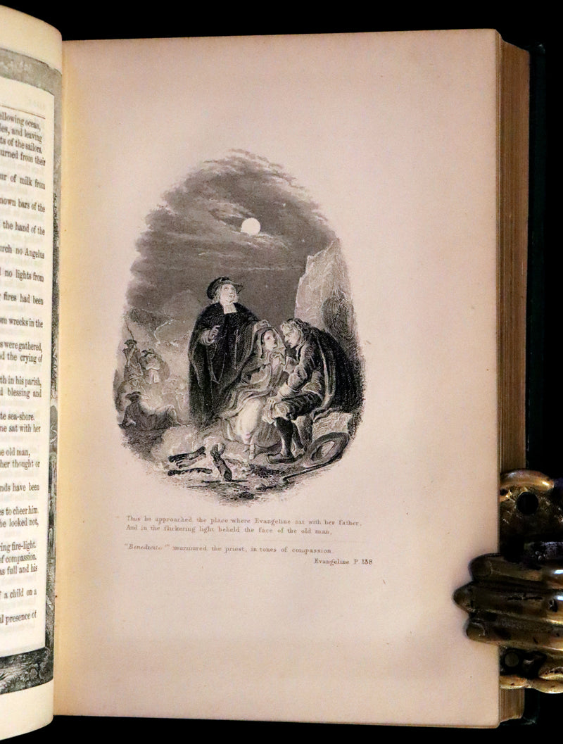 1880 Nice Victorian Binding - The Poetical Works of Henry Wadsworth Longfellow. Illustrated.